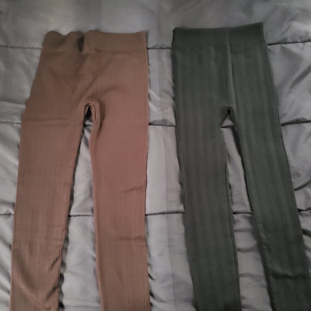 large leggings black/brown